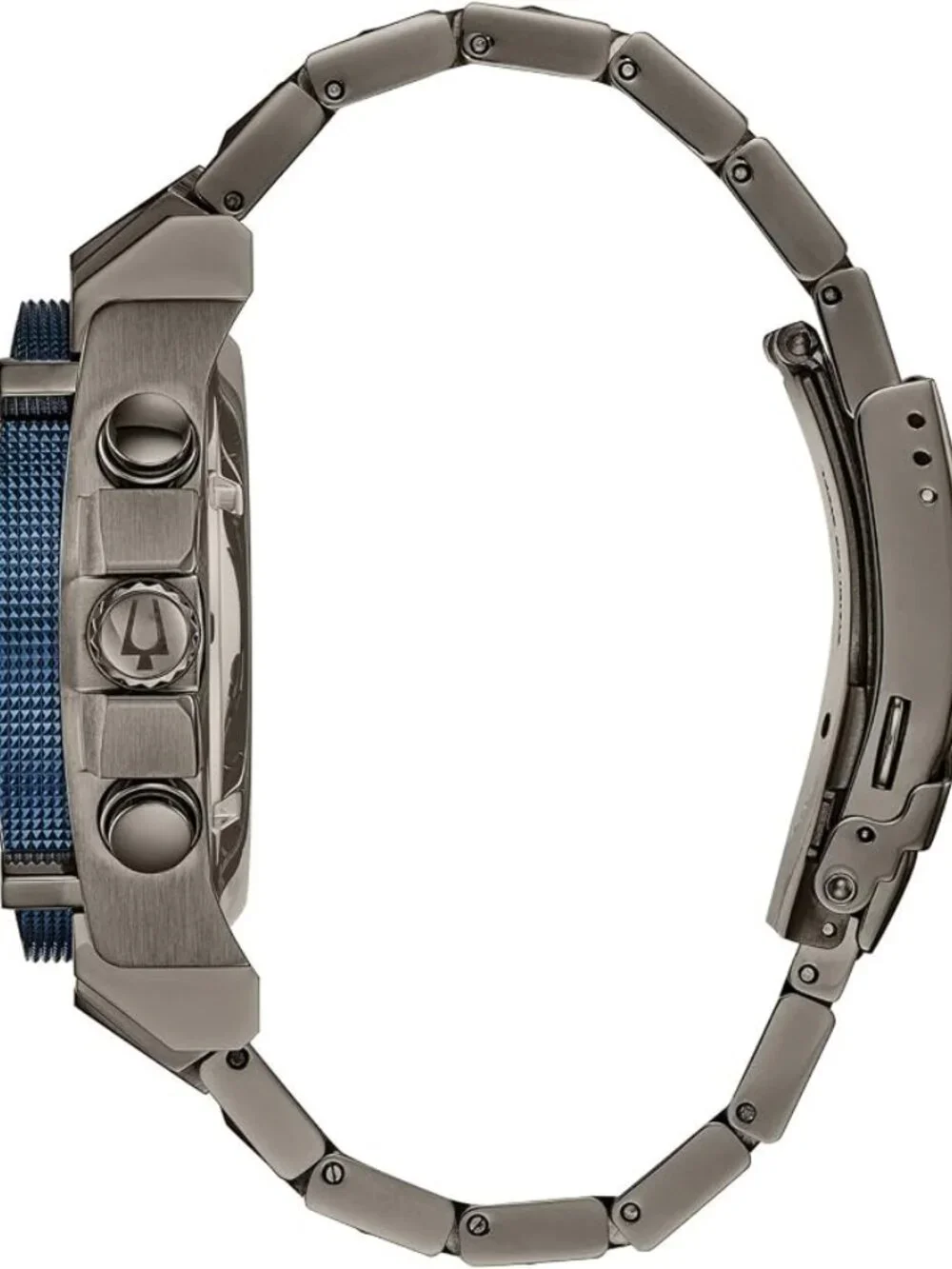 Bulova Men's Precisionist Gray Ion-Plated Stainless Steel 8-Hand Chronograph